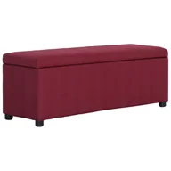 Ławki do przedpokoju - vidaXL Ławka ze schowkiem, 116 cm, czerwone wino, poliester vidaXL - miniaturka - grafika 1