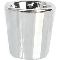 Świeczniki - Świecznik ceramiczny na świeczkę tealight srebrny - miniaturka - grafika 1