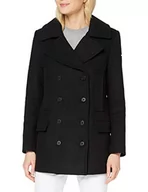 Płaszcze damskie - Superdry Damski płaszcz wełniany, Czarny, XXS - miniaturka - grafika 1