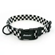 Obroże dla psów - Obroża Regulowana dla Psa Psiakrew Checker  taśma 2,5 cm dla średnich i większych psów czarne okucia-XXL 38-52 cm - miniaturka - grafika 1