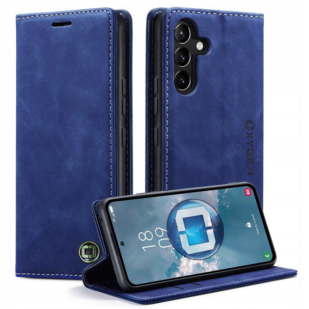 Etui na telefon portfel Skórzany case Oxygen BooK do Samsung Galaxy S25+