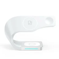 Ładowarki do telefonów - Ładowarka bezprzewodowa indukcyjna MagSafe do Apple Watch iPhone AirPods (White) - miniaturka - grafika 1