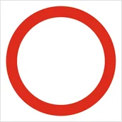 Akcesoria BHP - Znak drogowy Zakaz ruchu w obu kierunkach, grube PCV5, format 65x65cm - miniaturka - grafika 1