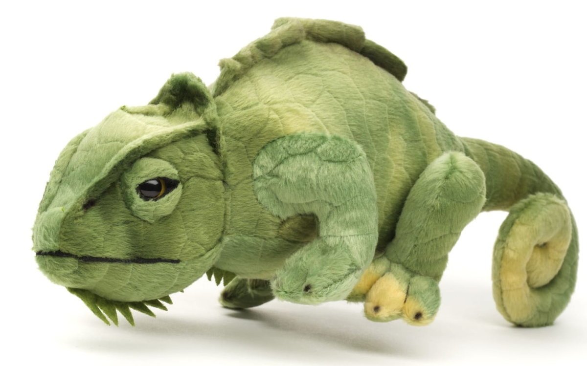 Pluszowy Kameleon Uni-Toys 28 cm – realistyczna maskotka z zoo