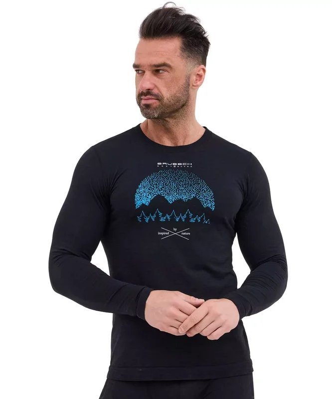 Koszulka męska z długim rękawem wełniana Brubeck OUTDOOR WOOL PRO