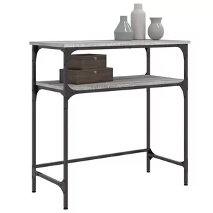 Stolik konsolowy, szary dąb sonoma, 75x35,5x75 cm Lumarko! - Konsole i sekretarzyki - miniaturka - grafika 4