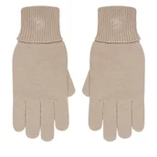 Rękawiczki - Rękawiczki Damskie Calvin Klein LV14F8021G Beżowy - miniaturka - grafika 1