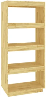 Sosnowy Regał Skandynawski Z 4 Półkami T4-F21 - Półki do salonu - miniaturka - grafika 1