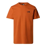 Koszulki sportowe męskie - Koszulka The North Face Simple Dome 0A87NG1I01 - pomarańczowa - miniaturka - grafika 1