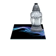 Lampiony i znicze - SZKLANA PODSTAWKA POD ZNICZE Z DEDYKACJĄ 30x30cm Wstęga 65f - miniaturka - grafika 1