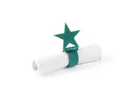 Dekoracja stołu - Serwetnik ze wzorem świątecznym - Gwiazda - 21 cm - 1 szt. - miniaturka - grafika 1