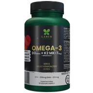 Serce i układ krążenia - Lanco Nutritions Omega-3 + D3 + K2 MK-7, 60 kapsułek - miniaturka - grafika 1