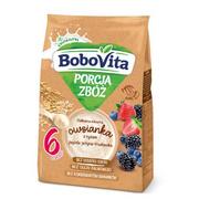 Kaszki dla dzieci - BoboVita Porcja zbóż Kaszka mleczna owsianka z ryżem jagoda-jeżyna-truskawka, 210g - >>> DARMOWA od 99zł<<< 24h !!! - miniaturka - grafika 1