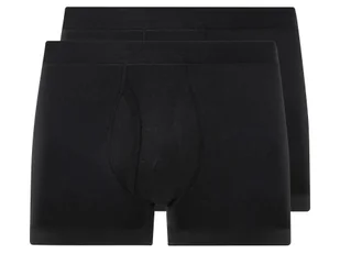 LIVERGY® Bokserki męskie z bawełną, 2 pary (4/S, Czarny) - Majtki męskie - miniaturka - grafika 1