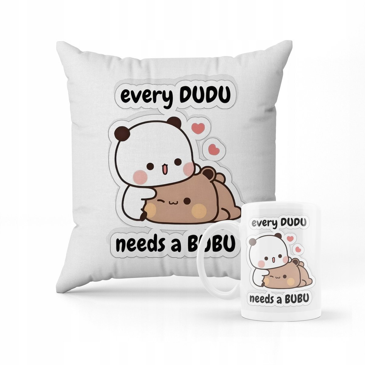 ZESTAW PODUSZKA + KUBEK DUDU BUBU + IMIĘ