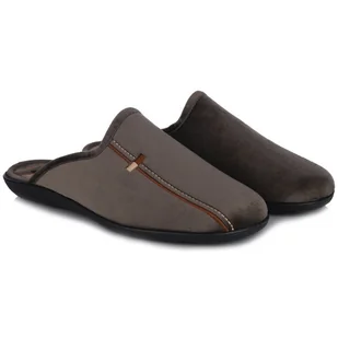 Pantofle męskie hiszpańskie Neles S47-4724A KAKI R.39 - Kapcie męskie - miniaturka - grafika 1