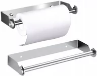 Stojaki i wieszaki na papier toaletowy - Wieszak uchwyt na ręcznik papierowy srebrny LOFT - miniaturka - grafika 1
