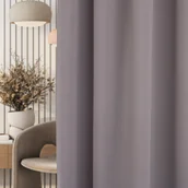 Zasłony - Zasłona zaciemniająca na taśmie marszczącej ciepły szary 140 x 280cm 1 szt. - miniaturka - grafika 1