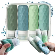 Akcesoria podróżnicze - Butelki podróżne silikonowe na kosmetyki do samolotu bagażu Peterson 90ml wielokolorowe - miniaturka - grafika 1