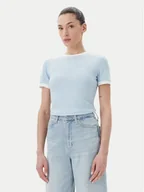 Koszulki i topy damskie - Guess T-Shirt V5GP08 KCRN2 Błękitny Regular Fit - miniaturka - grafika 1