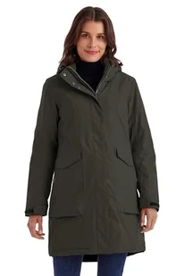 killtec Damski Parka/wodoodporny płaszcz z odpinanym kapturem Damen Funktionsparka, Dunkeloliv, 42, 43284-000 - Płaszcze damskie - miniaturka - grafika 1