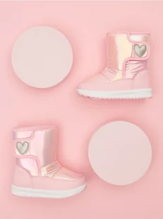 Sinsay - Śniegowce - różowy - Buty dla dziewczynek - miniaturka - grafika 1
