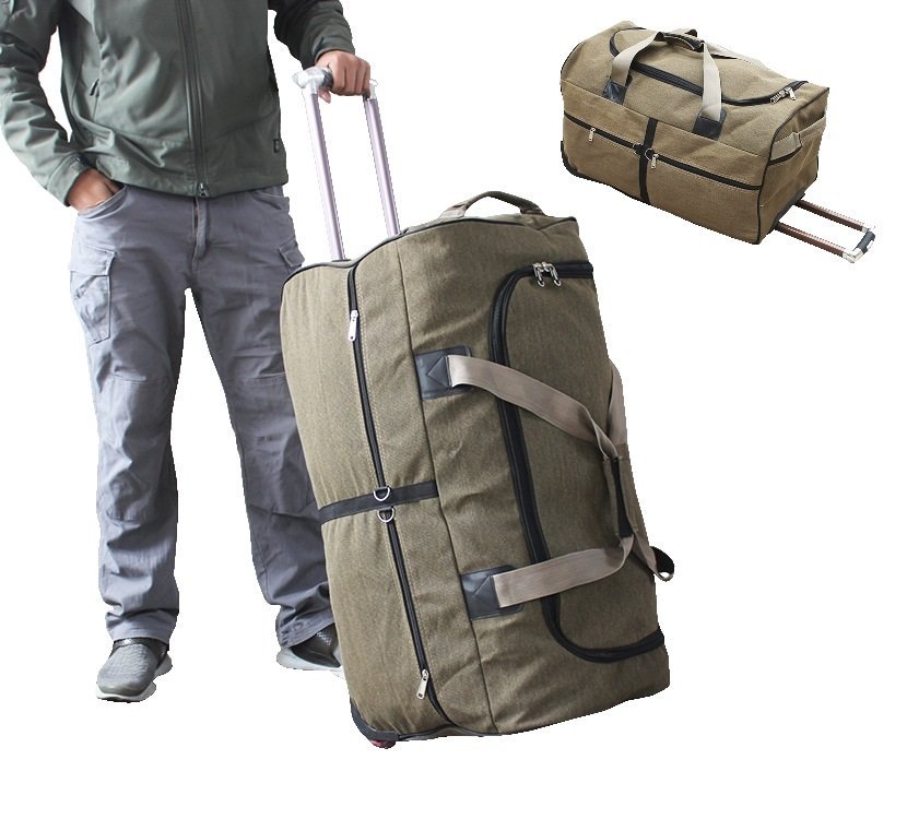 Torba podróżna na kółkach 26' khaki