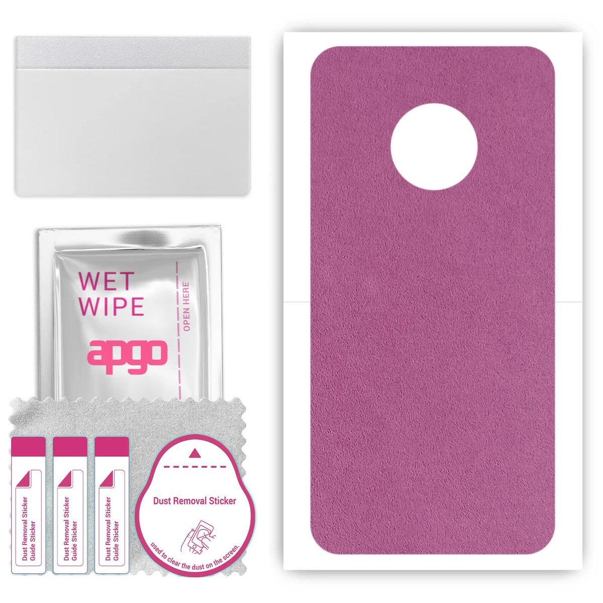 Folia naklejka skórka strukturalna na TYŁ Zamsz do Motorola Moto G5 Plus - Zamsz Fioletowy - apgo SKINS