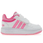 Buty dla dziewczynek - Buty dziecięce adidas Hoops 3.0 CF I IG3719 - białe - miniaturka - grafika 1