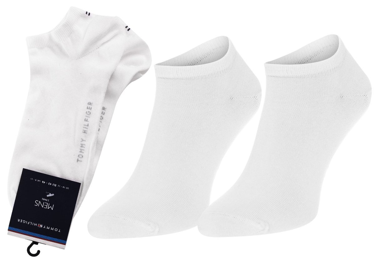 TOMMY HILFIGER SKARPETKI STOPKI 2 PARY WHITE 342023001 300 - Rozmiar: 47-49