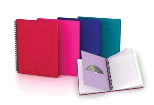 Oxford Kołonotatnik A5 beauty Daybook w kratkę 120 kartek niebieski Hamelin - Szkolne artykuły papiernicze - miniaturka - grafika 1