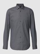 Koszule męskie - Koszula biznesowa o kroju super slim fit z fakturowanym wzorem - miniaturka - grafika 1