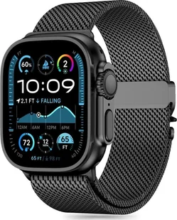 Braders Opaska Bransoleta Milano Apple Watch 6 / 7 / 8 / 9 / 10 / Se / Ultra 1 / 2 44 / 45 / 46 / 49 Mm Czarny - Akcesoria do smartwatchy - miniaturka - grafika 1