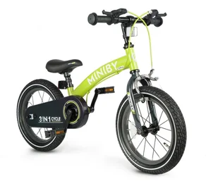 Qplay Rowerek Dziecięcy - Rowerek Biegowy Miniby 14 cali Green - Rowerki biegowe - miniaturka - grafika 1
