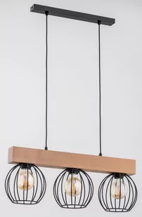 Alfa Sosnowscy Nowoczesna lampa wisząca ARIZAN 3x E27 wys. 90cm brązowy czarny 27803 - Lampy sufitowe - miniaturka - grafika 1