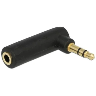 Delock Adapter jack stereo M/F 3.5" kątowy 65364 - Złącza, przejściówki, adaptery - miniaturka - grafika 1