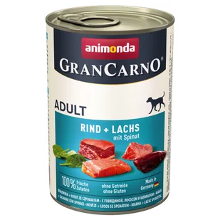 Animonda GranCarno Dorosłe Plus Łosoś + Szpinak 400g 2304 - Mokra karma dla psów - miniaturka - grafika 5