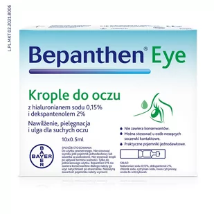 BAYER Bepanthen Eye 10x0,5 ml - Krople do oczu - miniaturka - grafika 2