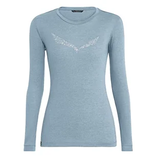 Salewa Salewa Damskie Solidlogo Dry W L/S Tee. Bluzki i T-shirty 00-0000027341 - Koszulki i topy damskie - miniaturka - grafika 1
