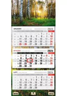 Kalendarz 2024 trójdzielny Las - Kalendarze - miniaturka - grafika 1