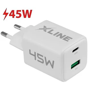 Ładowarka sieciowa XLINE WCG452W 45W GAN Biały - Ładowarki do telefonów - miniaturka - grafika 1