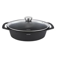 Brytfanny - Brytfanna aluminiowa Chef owalna 39,5 x 28,5 x 12,3 cm 7,3 l czarny - miniaturka - grafika 1