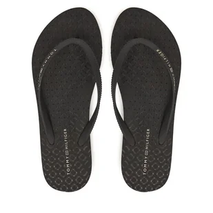Japonki Tommy Hilfiger Hilfiger Strap Beach Sandal FW0FW08736 Czarny - Klapki i japonki damskie - miniaturka - grafika 1