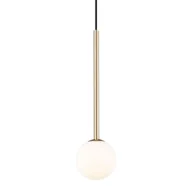 Lampy sufitowe - Pojedyncza lampa wisząca Arcturus P0574-01F-F7AA Zumaline biały złoty - miniaturka - grafika 1