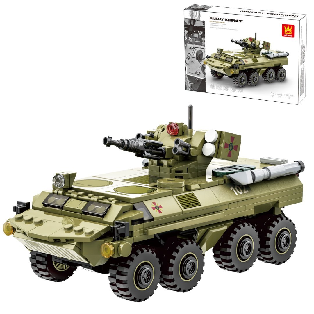 Klocki Wange 3515 - Militarny pojazd bojowy BTR-4 Bucephalus, 379 elementów