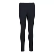 Legginsy - CMP Dziewczęce dżersejowe legginsy jednokolorowe, czarne, 42 - miniaturka - grafika 1