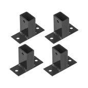Akcesoria do bram - Mocowanie poziome do przęseł 4szt. czarne - miniaturka - grafika 1