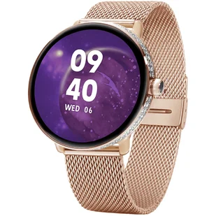 Zegarek Smartwatch Damski Hagen HB39.110.1410 różowe złoto - Smartwatch - miniaturka - grafika 1