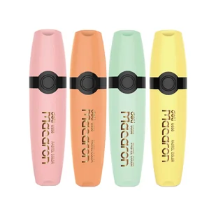 Zestaw zakreślaczy kolorowe 4 sztuki pastelowe Deli Macaron - Zestawy piśmiennicze - miniaturka - grafika 1
