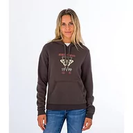 Bluzy damskie - Hurley Damska bluza polarowa z kapturem, Motyl, Kruk, XS, Kruk - miniaturka - grafika 1